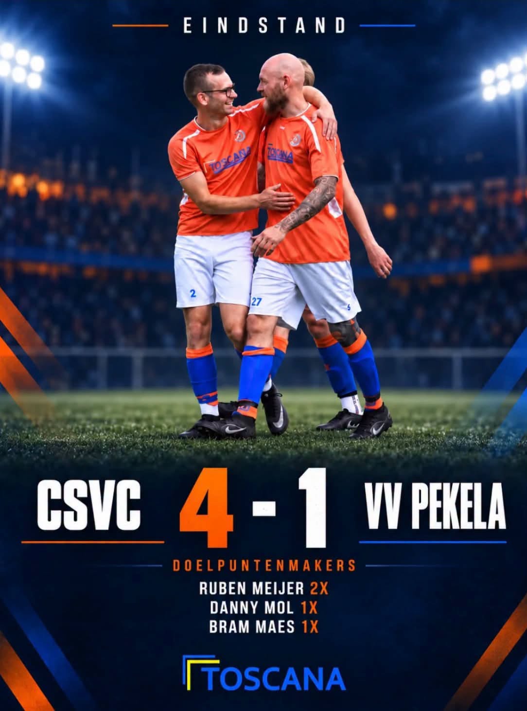 Prima competitiestart CSVC, vv Pekela kansloos