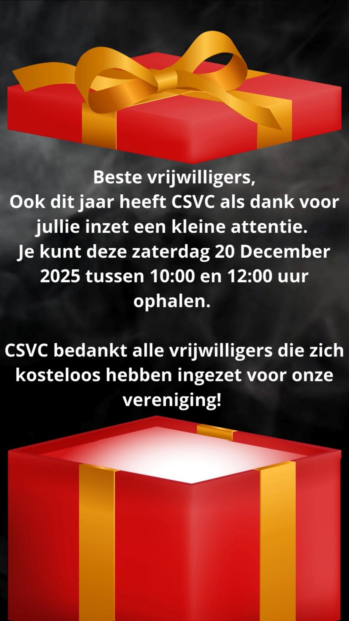 Vrijwilligers attentie